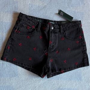 NWT Wild Fable Cherry Print Embroidered Jean Shorts